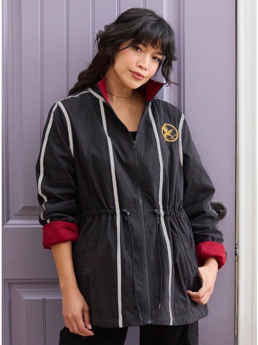 Official Hunger Games Katniss Everdeen Mockingjay Windbreaker Jacket XS